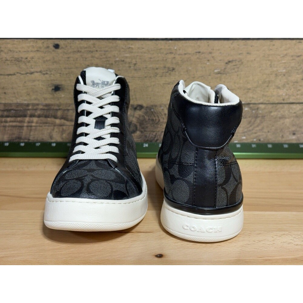 🔥NEW-Coach Clip High Top Men’s Sneaker Charcoal/ Black G5385 Size 8D /9.5 WMN - Picture 6 of 10